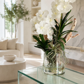 Vanda-Orchideen mit Treibholz in Glaszylinder für stilvolle Innenräume | Lichtvella